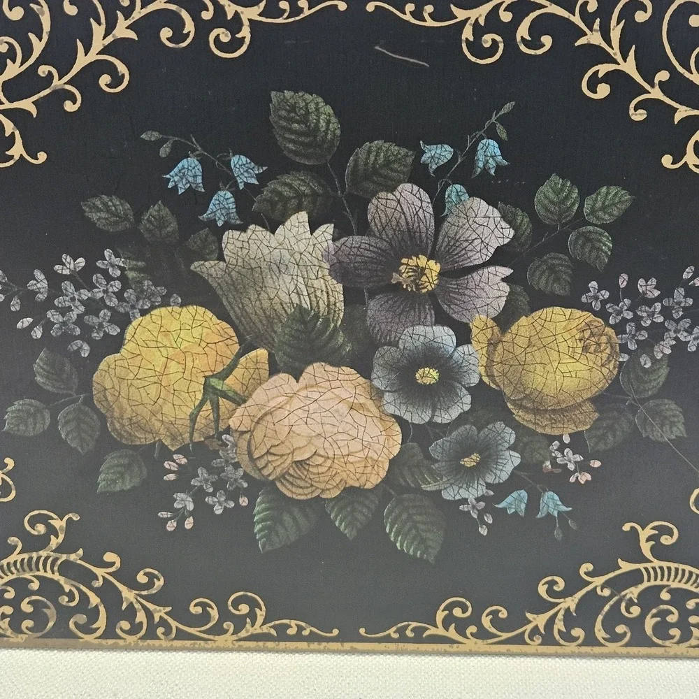 VTG Collectible Tin Box Confections Candy Barringer Wallis and Manners Flowers‎